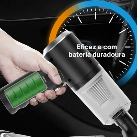 Aspirador de Pó Compacto para Carro com Carregamento USB: Aspirador de Pó Doméstico para Carro Pequeno, Totalmente Automático, de Alta Potência e Limpeza Poderosa.