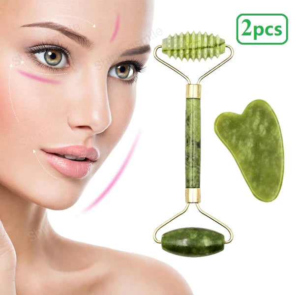 Massageador Facial de Pedra Jade + Brinde - ForLiv