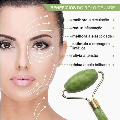 Massageador Facial de Pedra Jade + Brinde - ForLiv